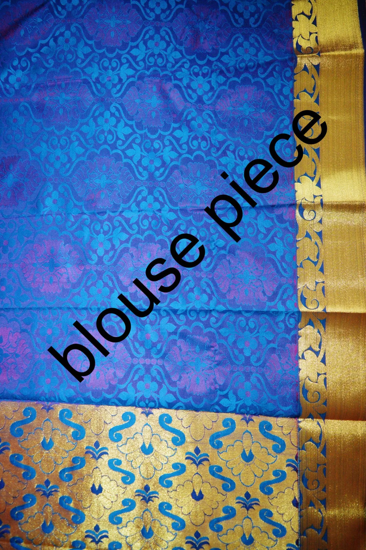 Admiral Blue & Gold Colour Kanchipuram Silk Saree