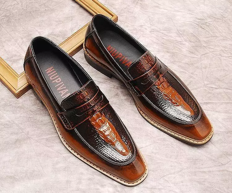 Angelo Leather Penny Loafers For Men