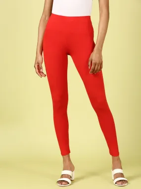 Ankle Length Leggings Viscose-Rust Orange