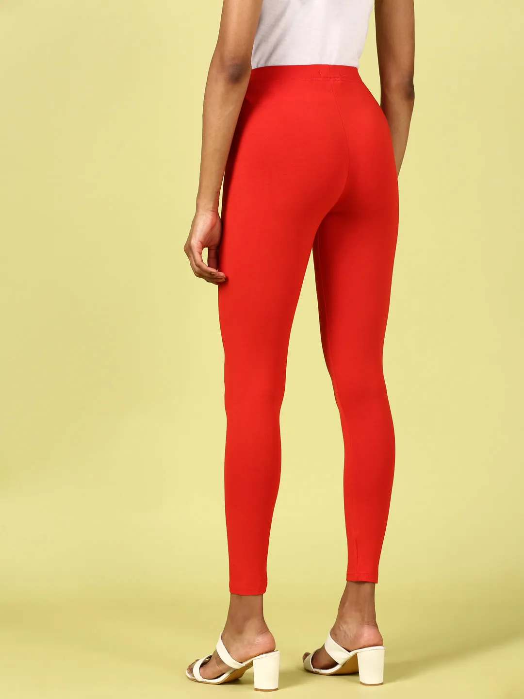 Ankle Length Leggings Viscose-Rust Orange