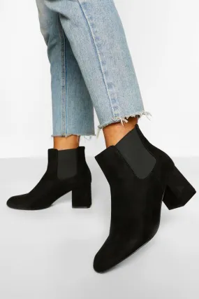 Basic Block Heel Chelsea Boots