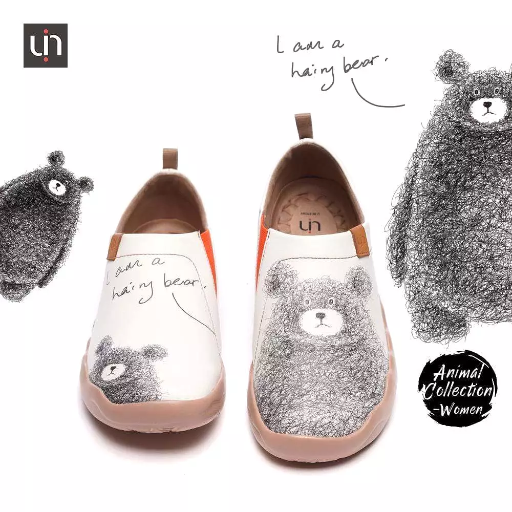 BE WITH YOU Cute Bear Female Flat Shoes