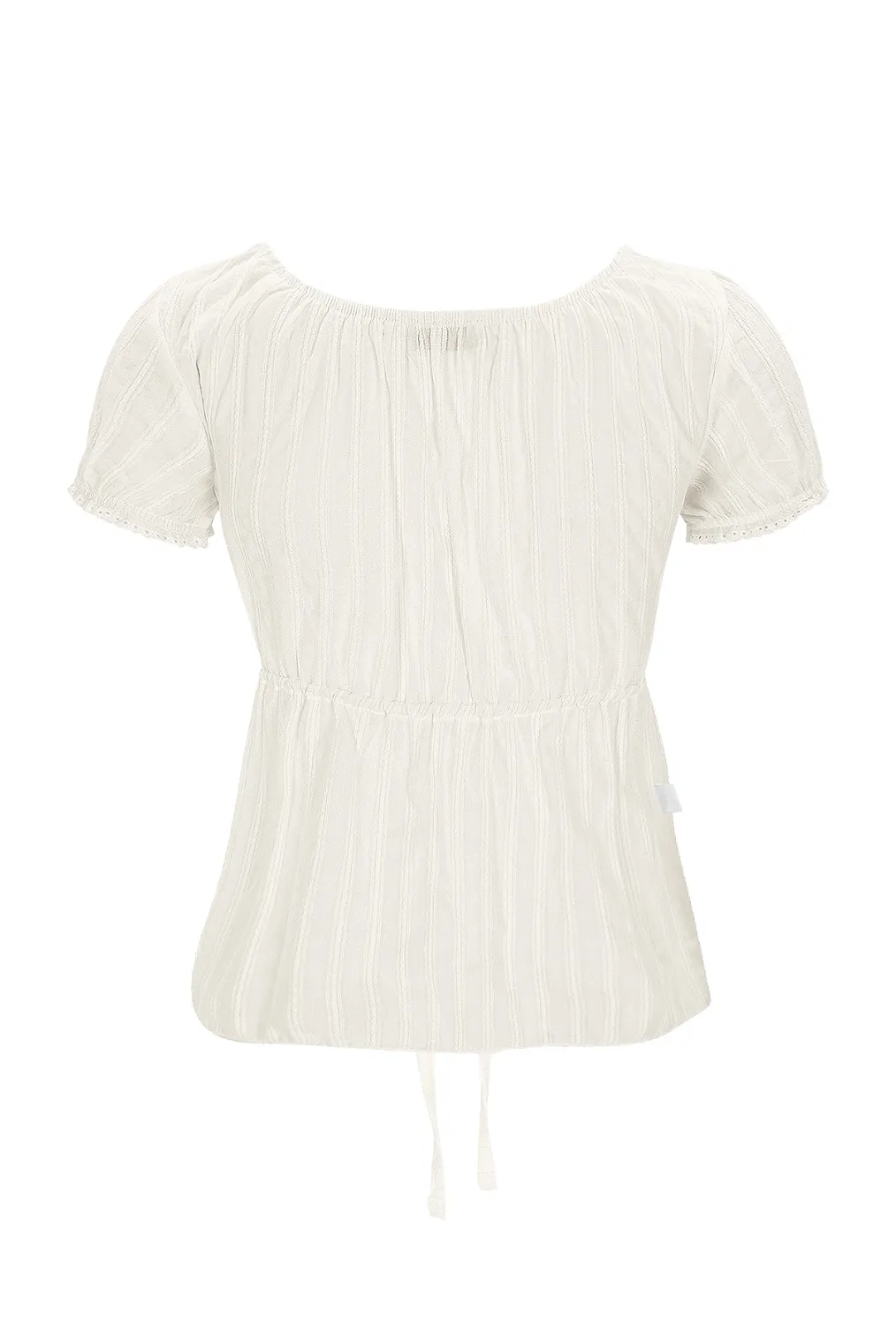 BELLIALEU  |Street Style Plain Short Sleeves Lace Shirts & Blouses