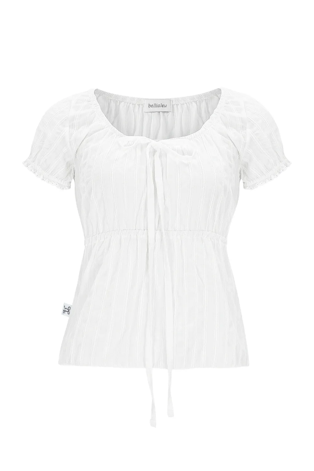 BELLIALEU  |Street Style Plain Short Sleeves Lace Shirts & Blouses