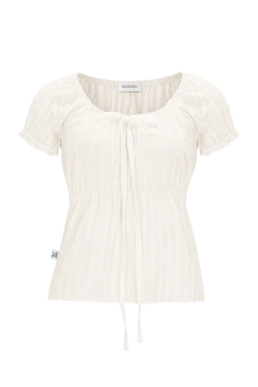 BELLIALEU  |Street Style Plain Short Sleeves Lace Shirts & Blouses