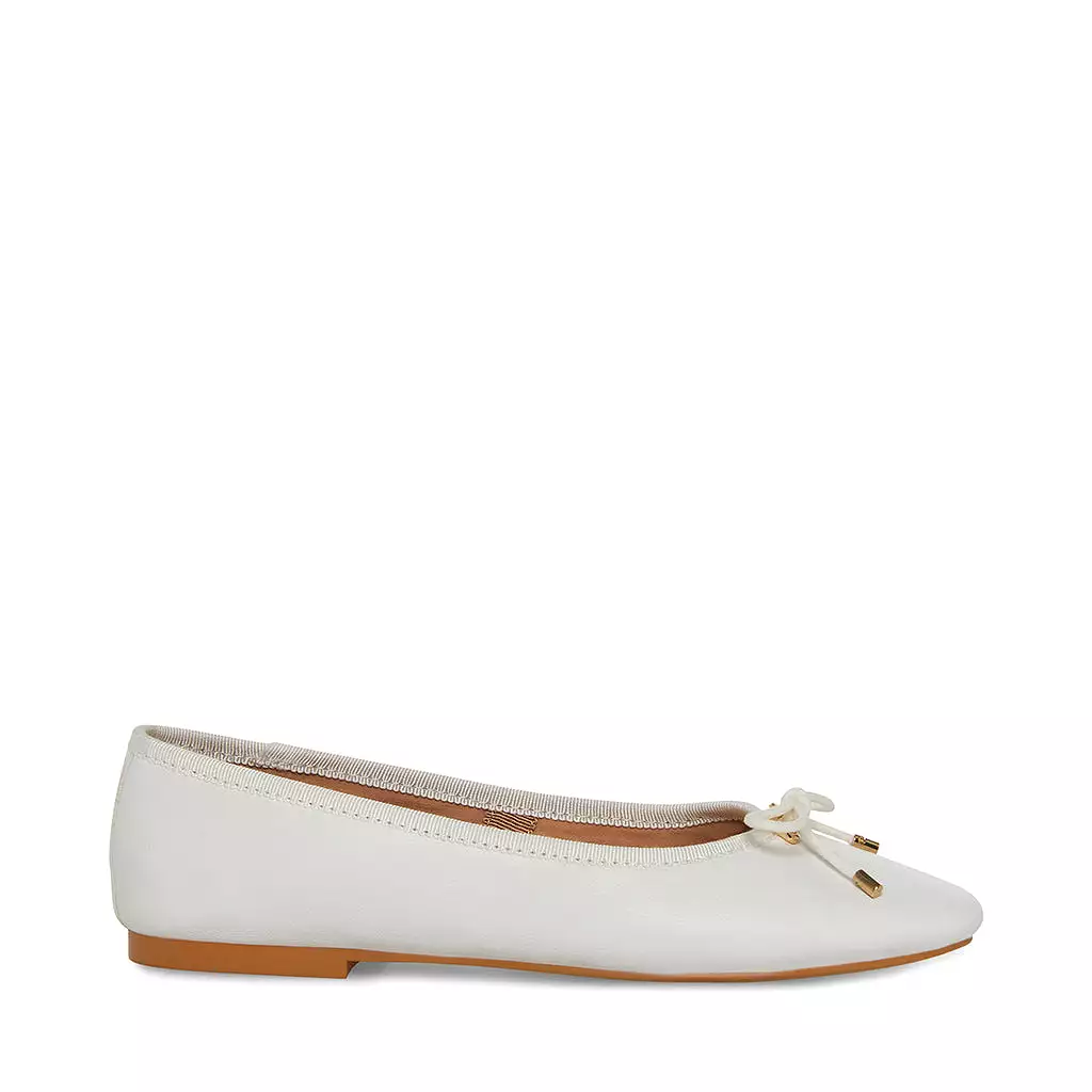 Blossoms Ballerina WHITE LEATHER