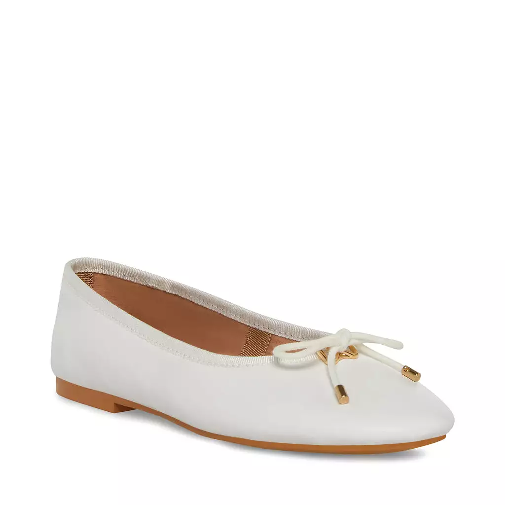 Blossoms Ballerina WHITE LEATHER