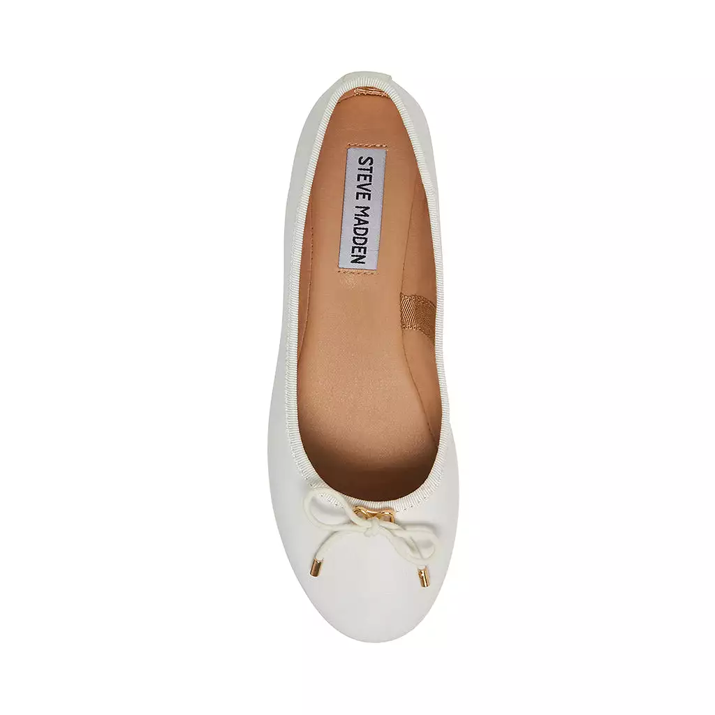 Blossoms Ballerina WHITE LEATHER