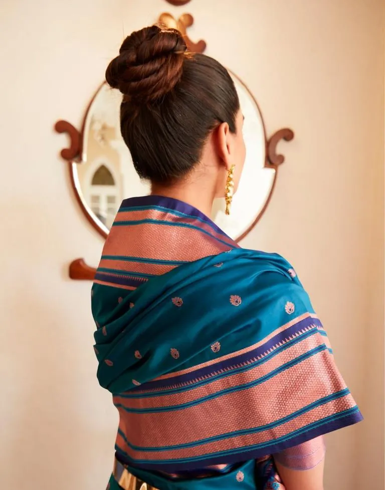 Blue Silk Woven Sarees