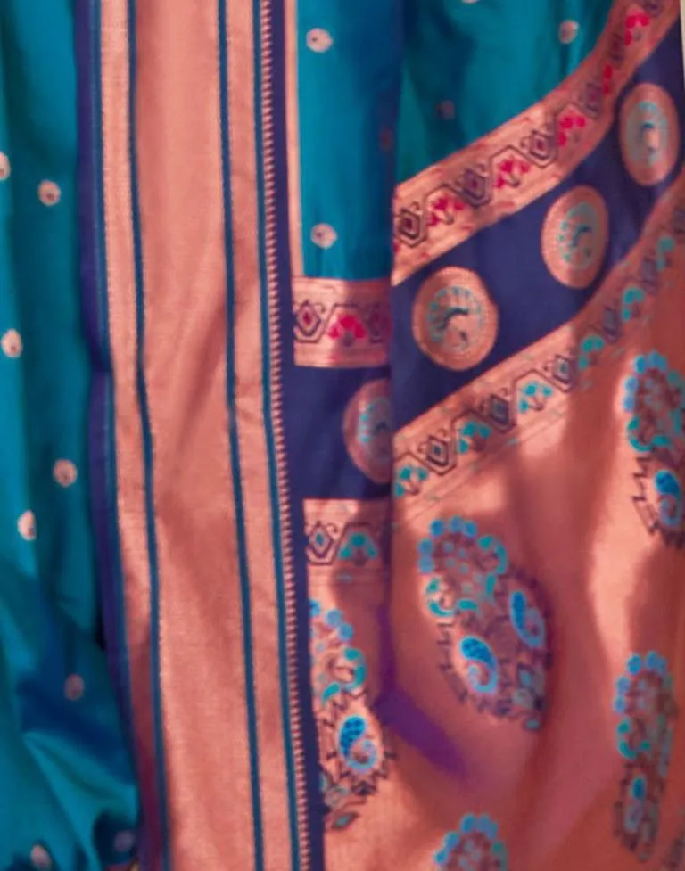 Blue Silk Woven Sarees