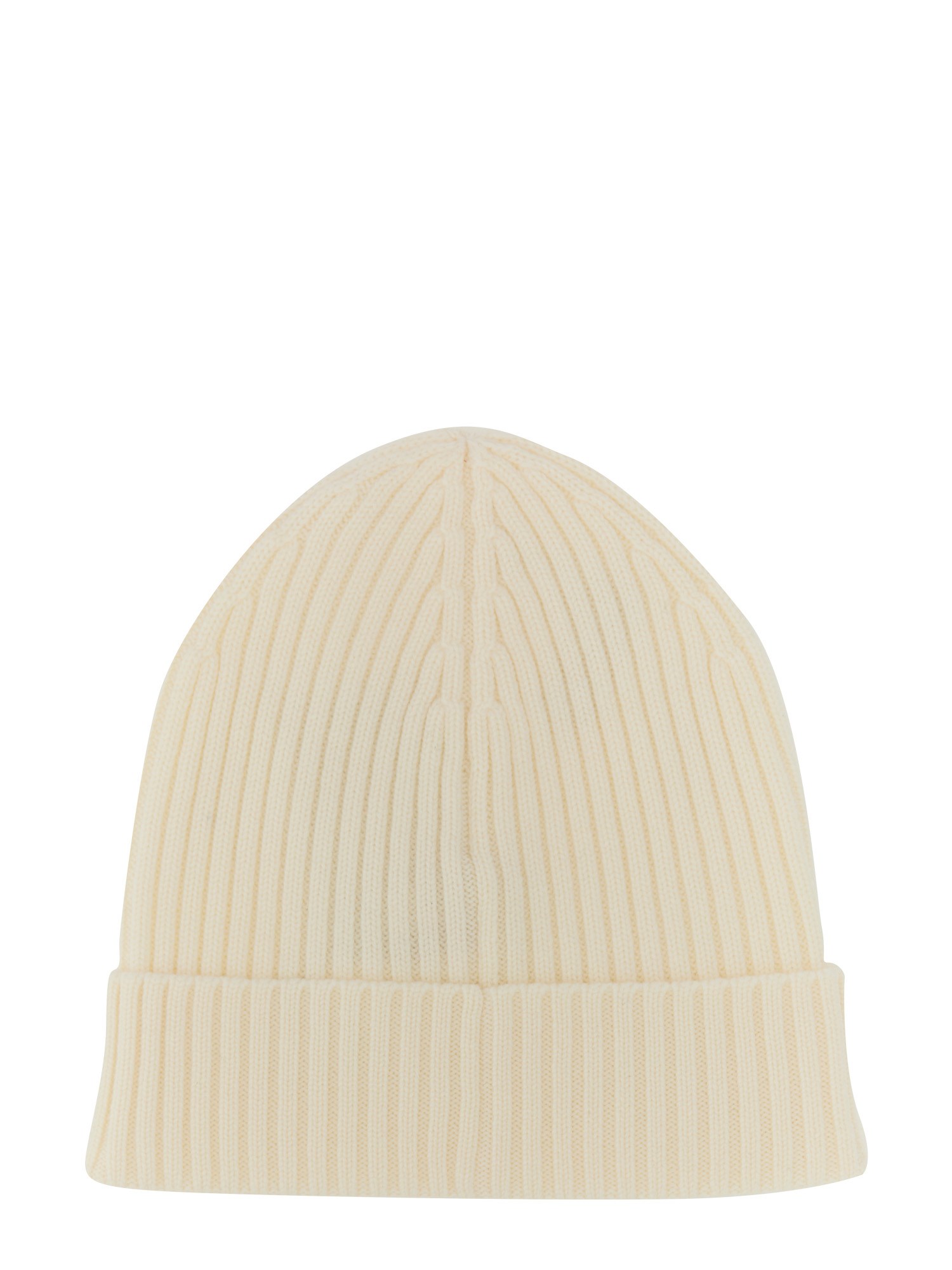 BOSS    RIBBED VIRGIN WOOL BEANIE WITH EMBROIDERED LOGO