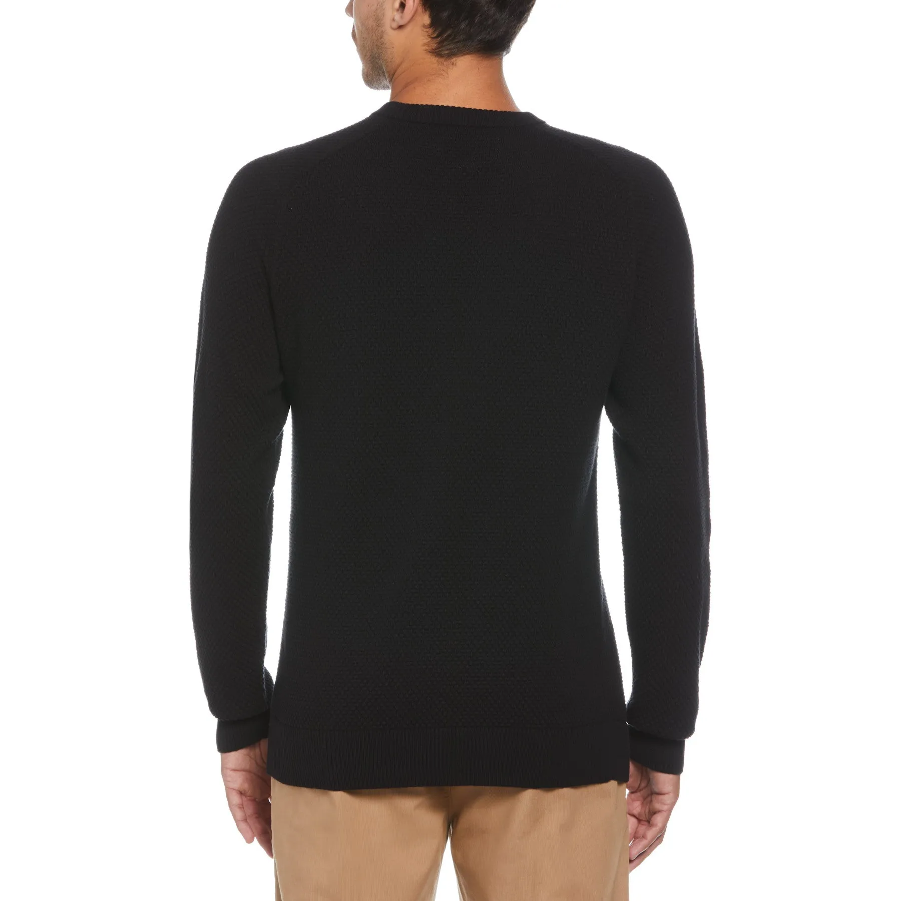 Bubble Stitch Sweater In True Black