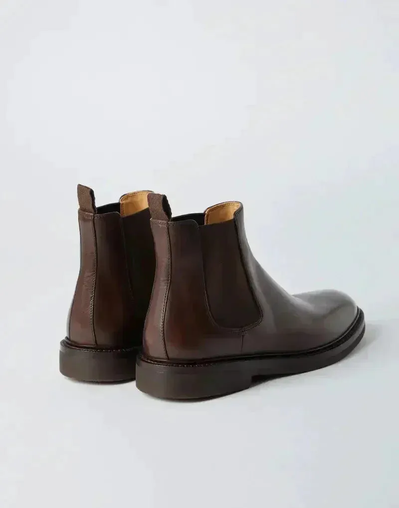 Buffed Calfskin Chelsea Boots