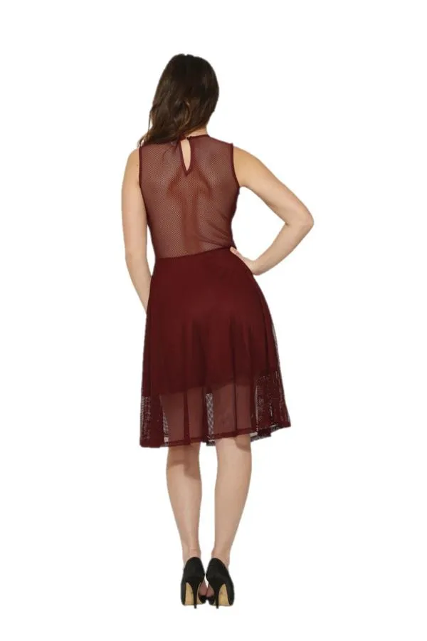 Burgundy Indecent Dress