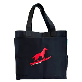 Canvas 4 Pocket Tote Bag: Surfing Dingo