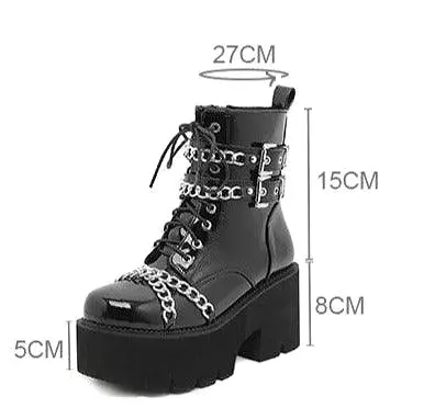 Chains-Buckles Gosh Boots