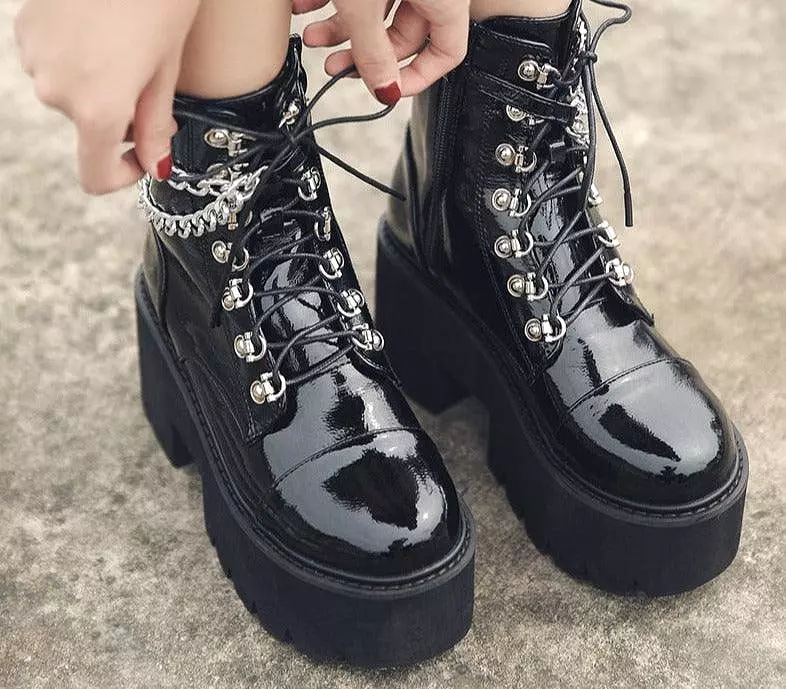 Chains Chunky Platform Boots