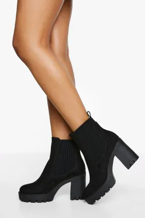 Chunky Heeled Chelsea Boots