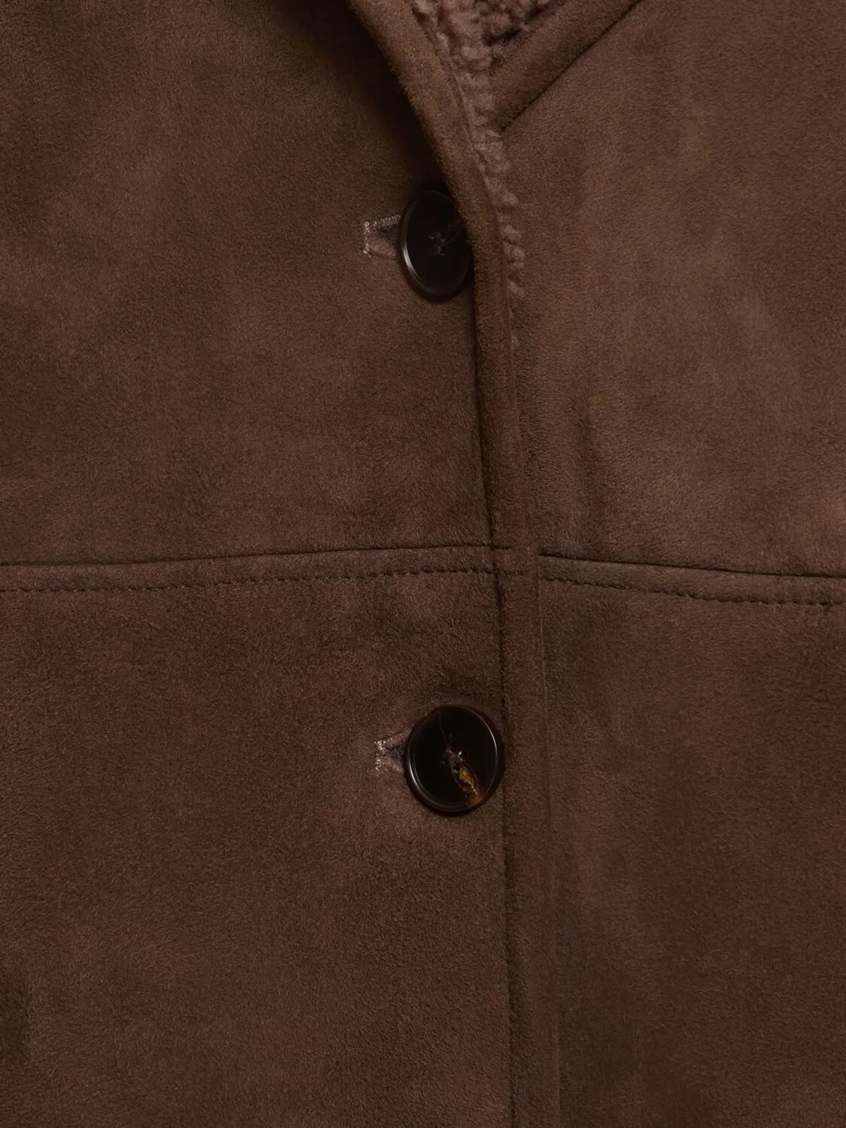 Cirebo Suede Shearling Coat - Taupe