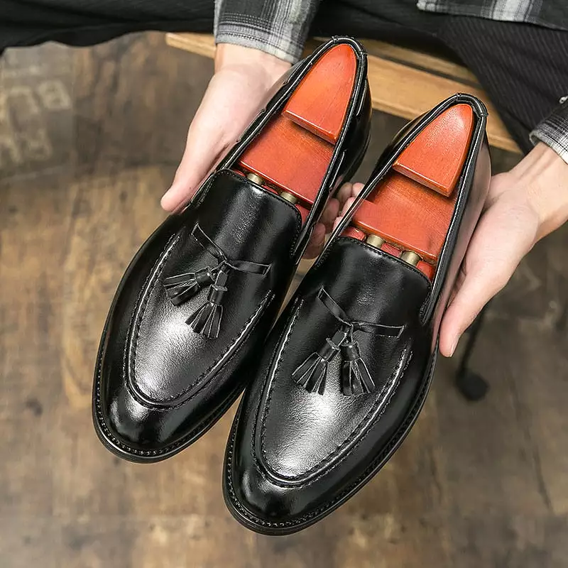 Classic Men's Casual Loafers Driving Shoes Moccasin Fashion Male Comfortable Autumn Leather Shoes Men Lazy Tassel Dress Shoes