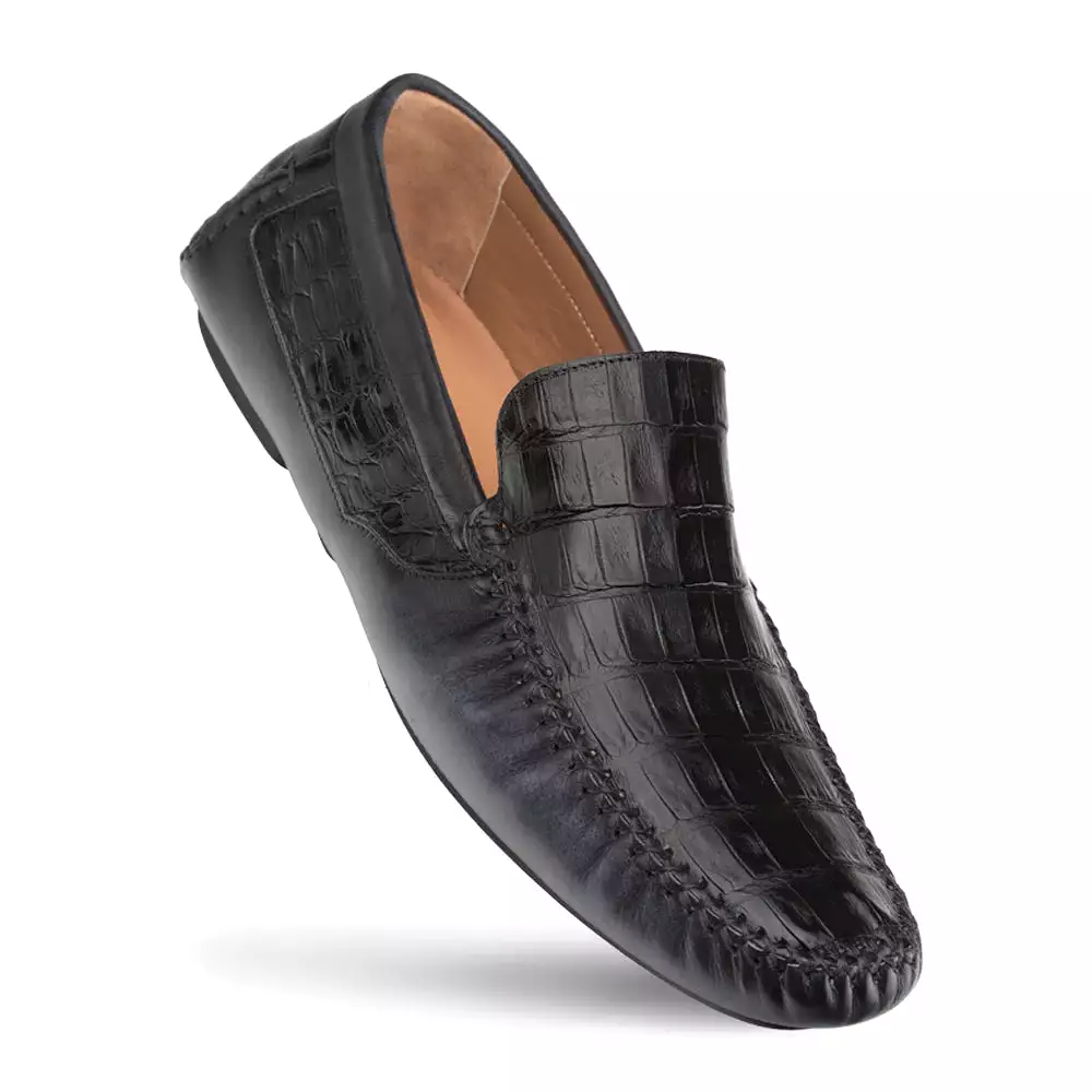 CROCODILE/LEATHER DRIVING MOCCASIN