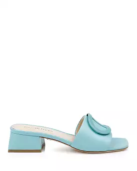 Dizzy Mule - Aqua Leather