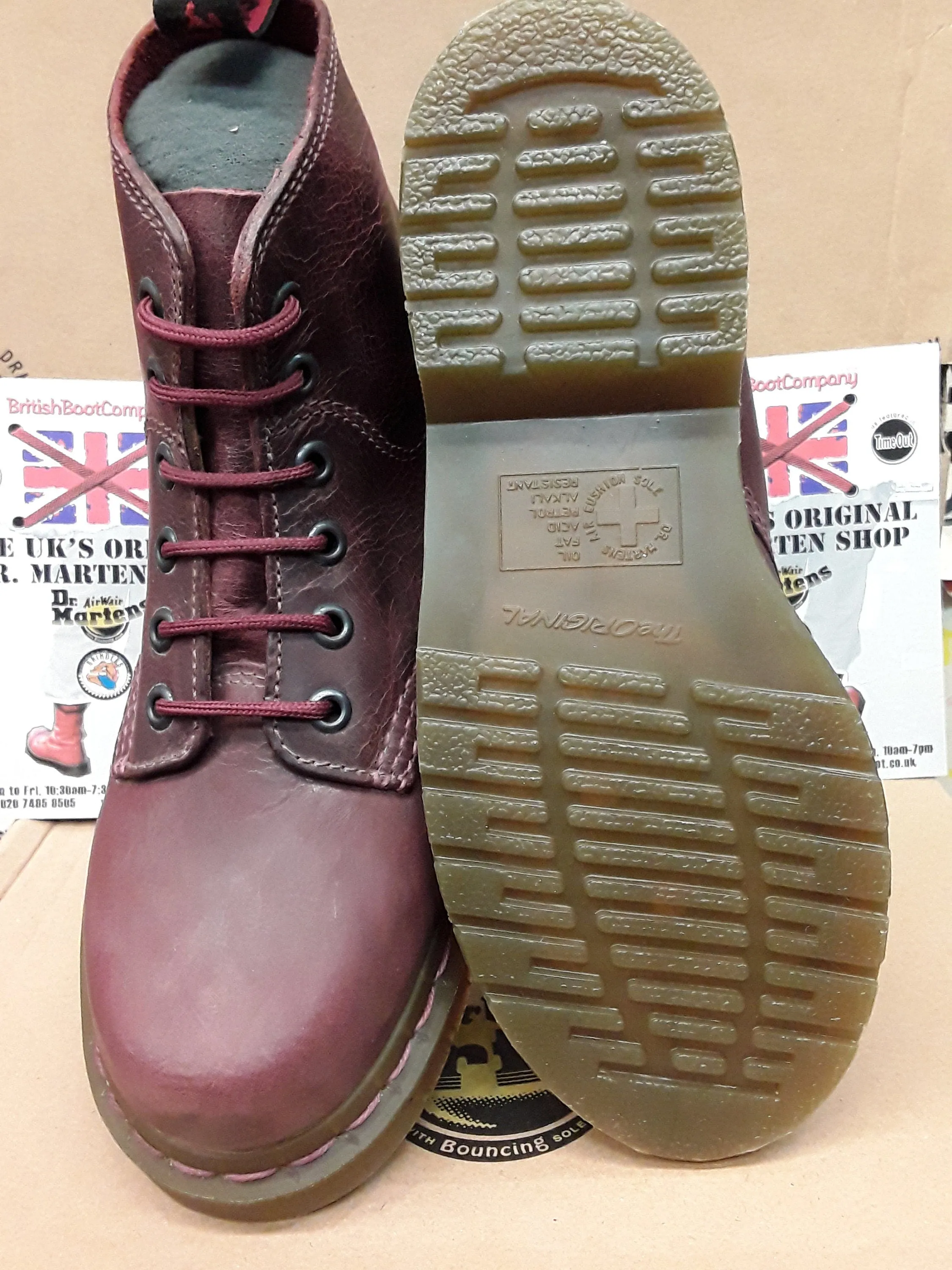 Dr Martens Crazy Horse, Size UK3, Limited Edition, Red Boot, 6 hole