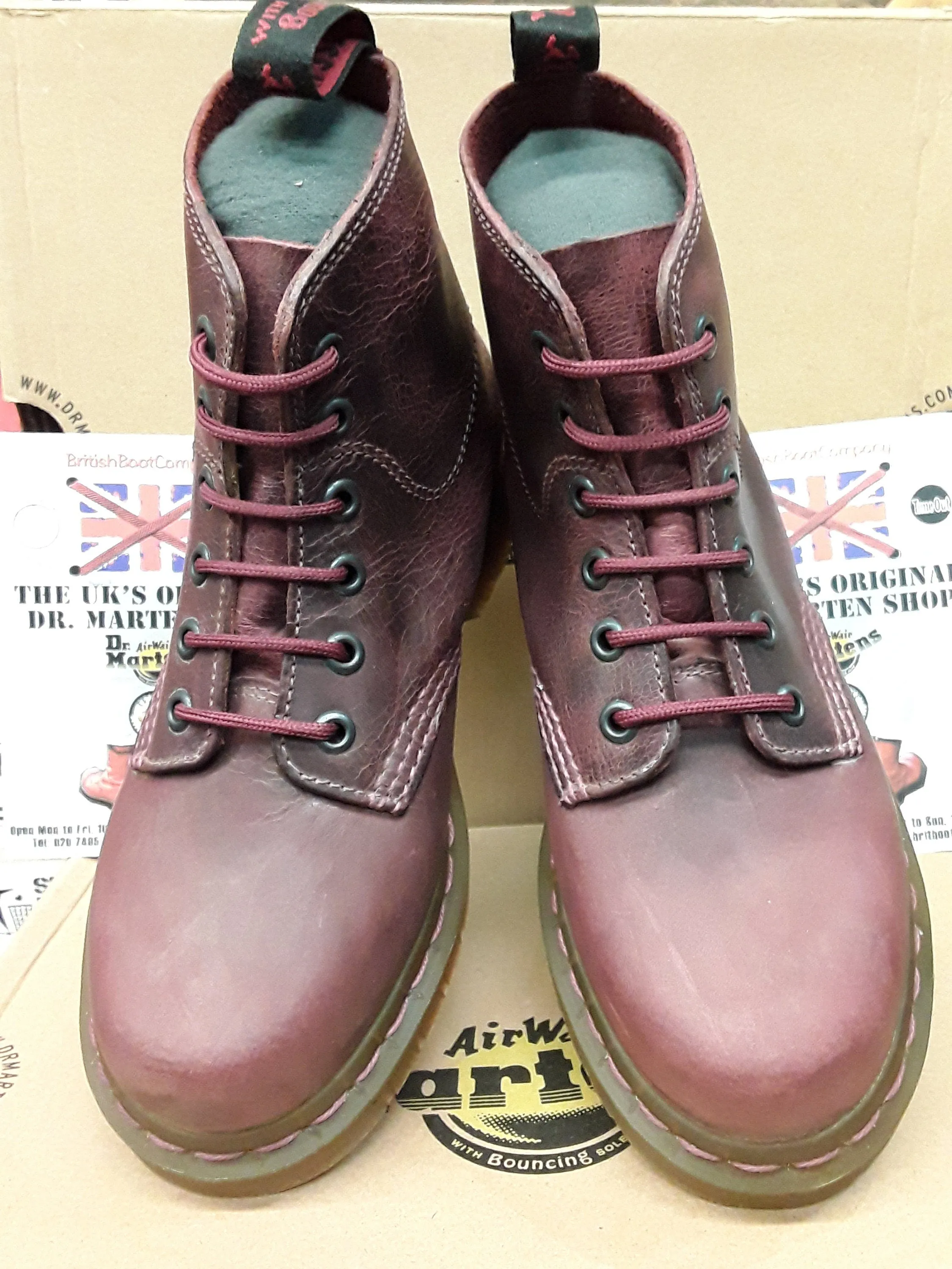 Dr Martens Crazy Horse, Size UK3, Limited Edition, Red Boot, 6 hole