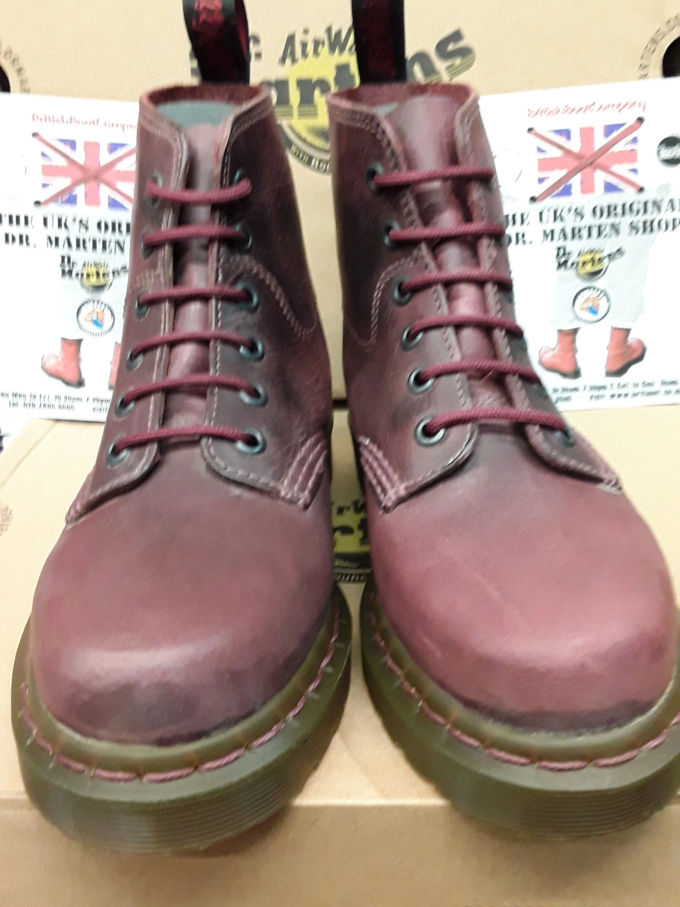 Dr Martens Crazy Horse, Size UK3, Limited Edition, Red Boot, 6 hole