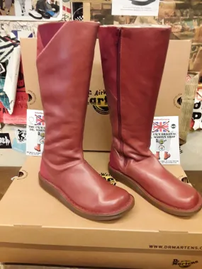 Dr Martens Monica Red Knee Length Zip Boot Various Sizes