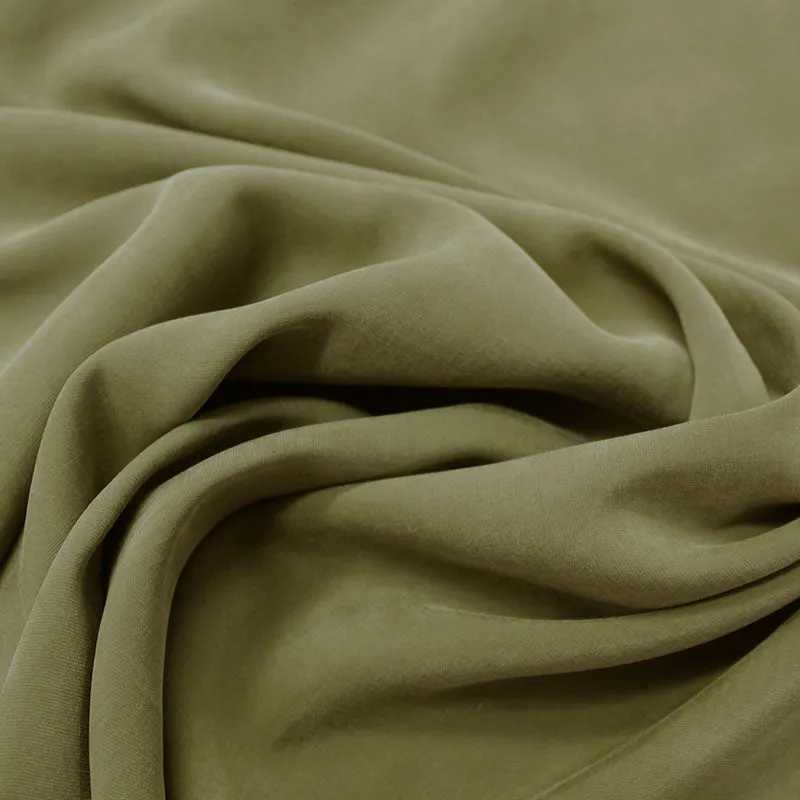 Dressmaking Drape Cupro - Olive Green