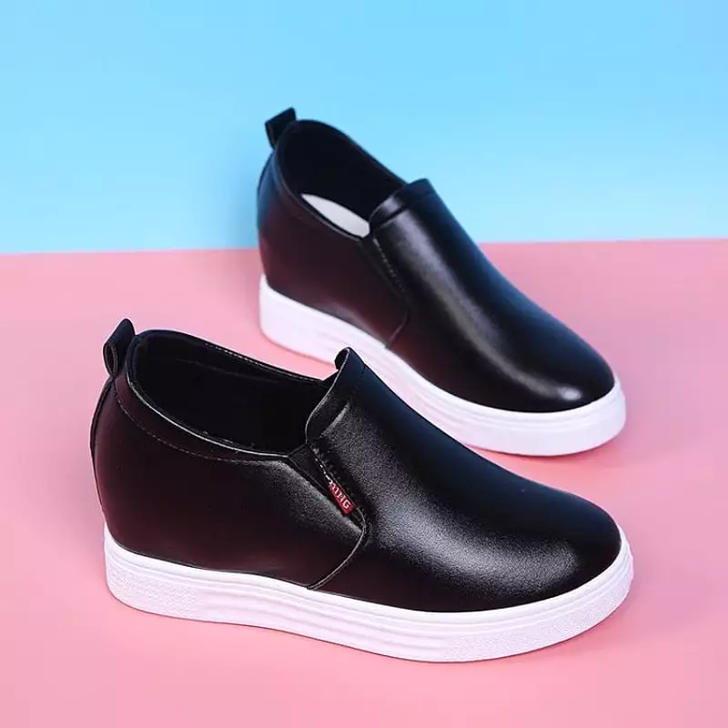 Easy Slip on white Shoes platform non-slip flat leather fashion casual shoes women's flat white shoes women's shoes