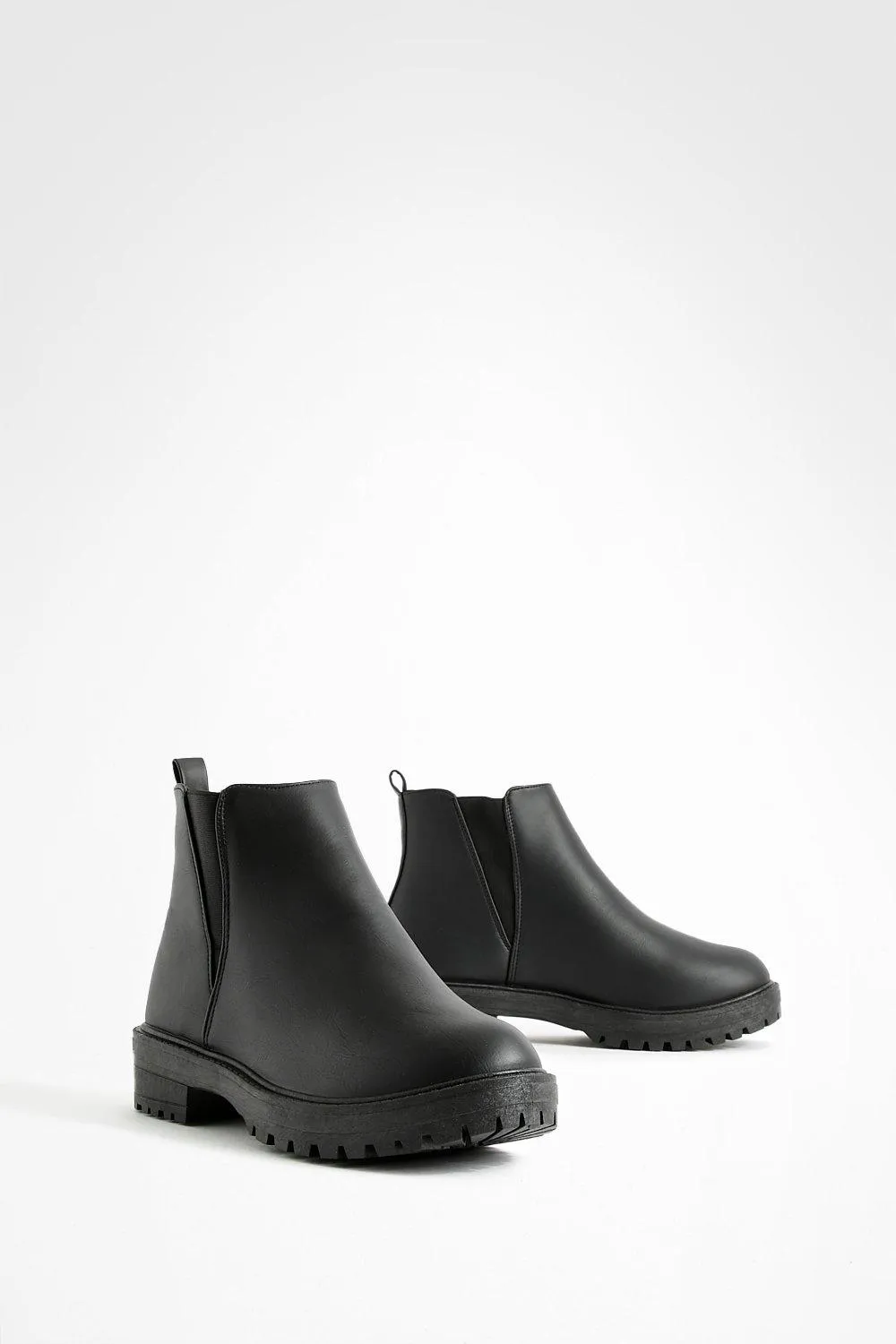 Elastic Panel Chunky Lug Chelsea Boots