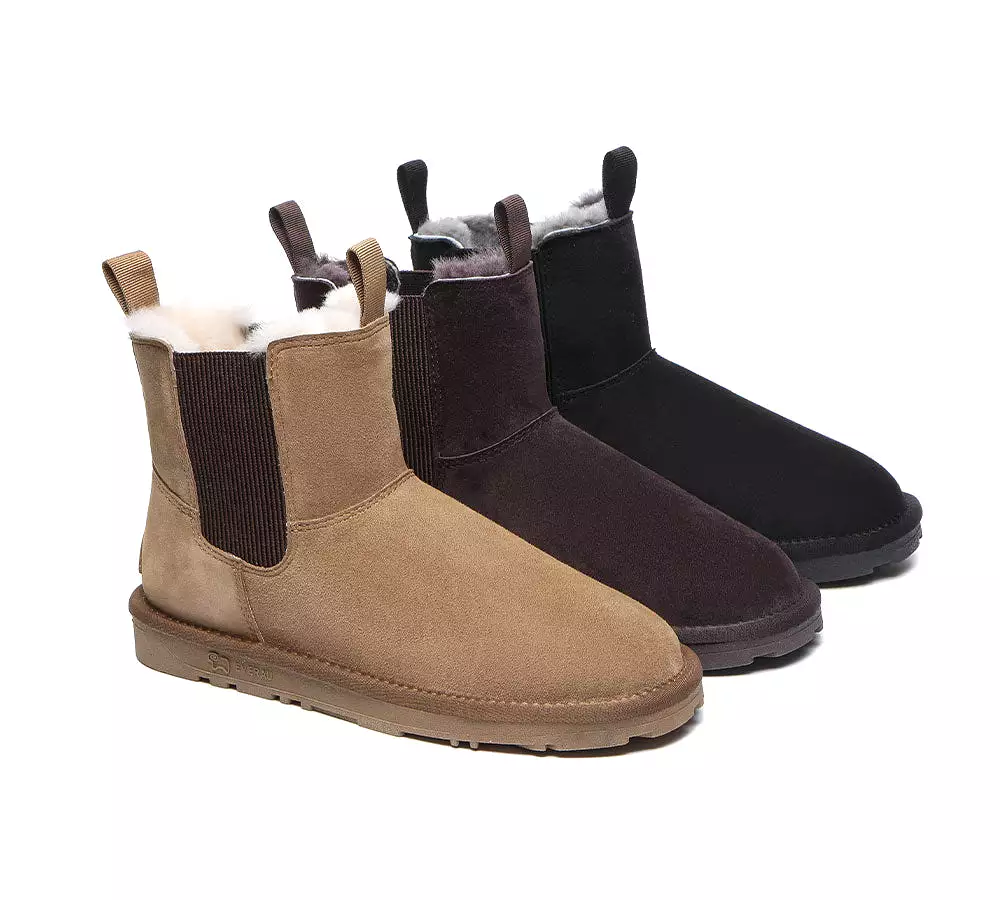 EVERAU Women Sheepskin Mini Boots Guildford