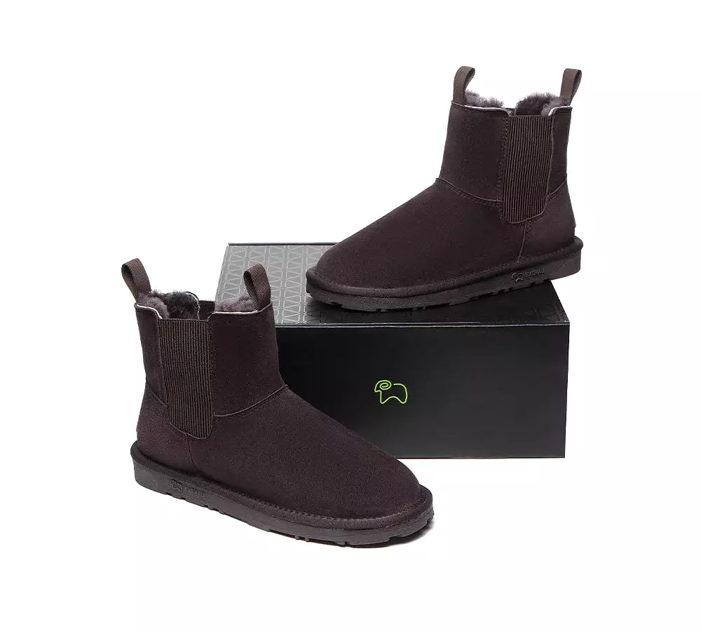 EVERAU Women Sheepskin Mini Boots Guildford