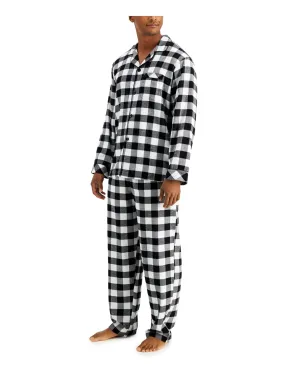 FAMILY PJs Black Plaid Long Sleeve Straight leg Everyday Pajamas