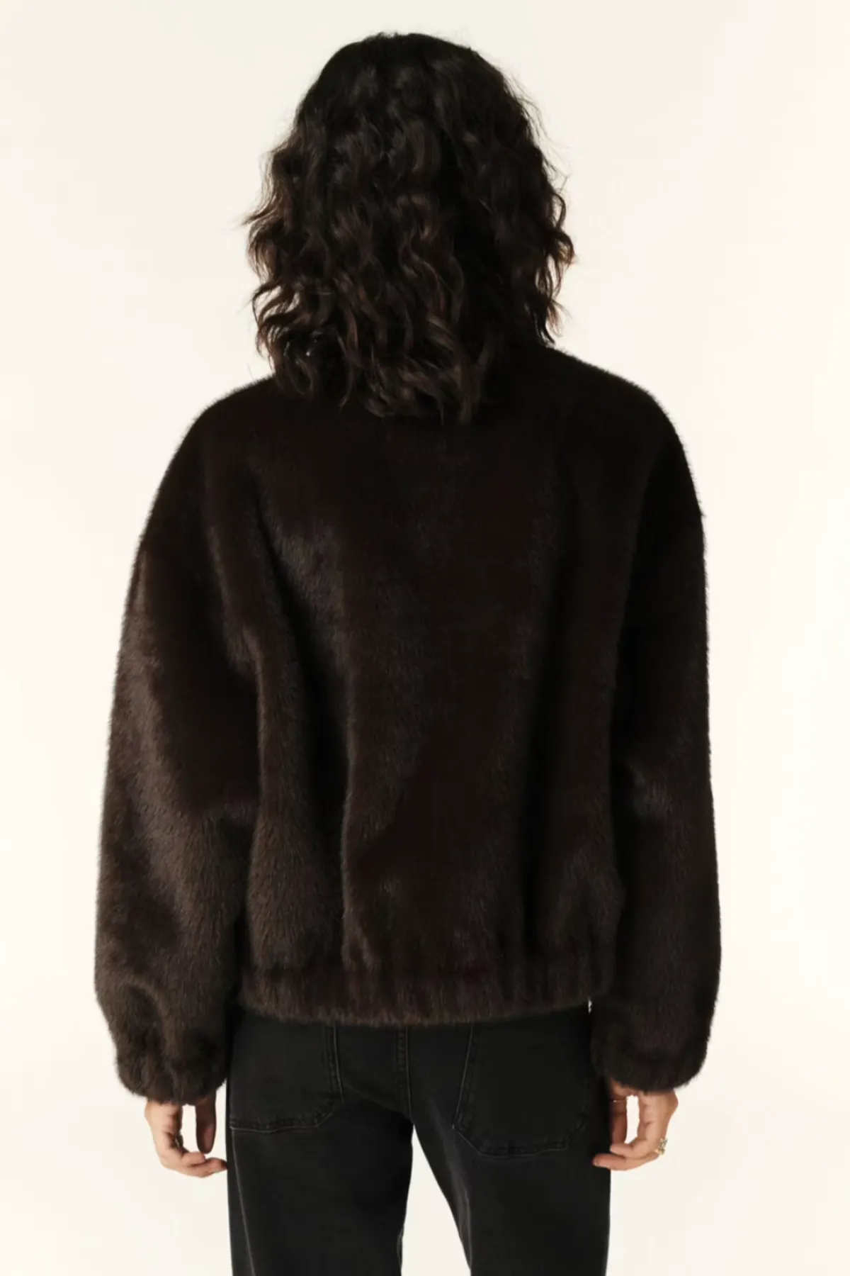 Faux Fur Paros Coat - Chocolate