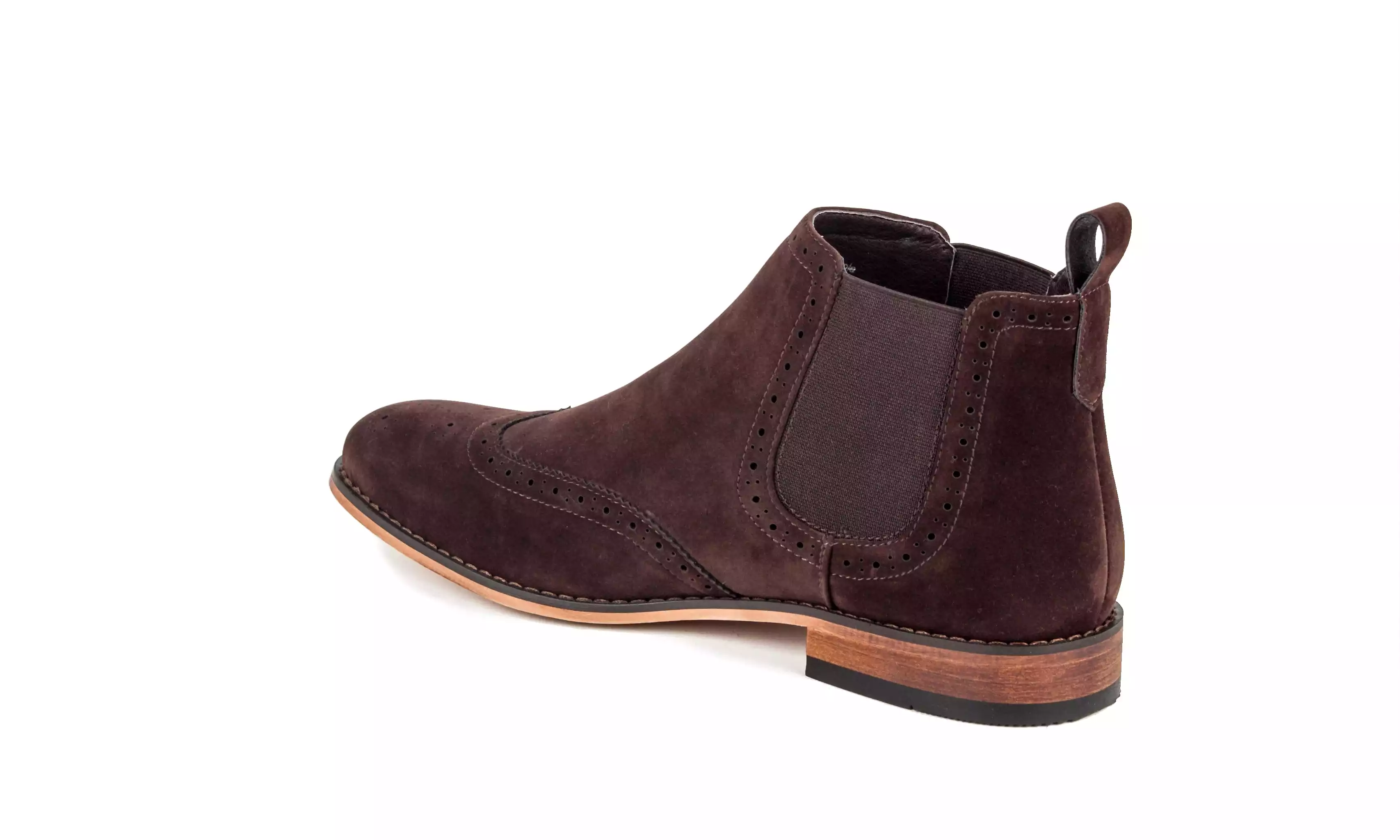 Gino Vitale Men's Wing Tip Chelsea Boots