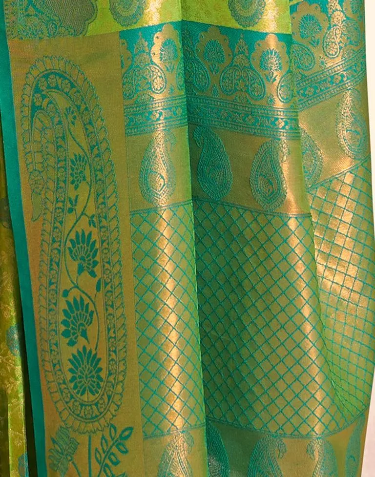 Green Silk Woven Sarees