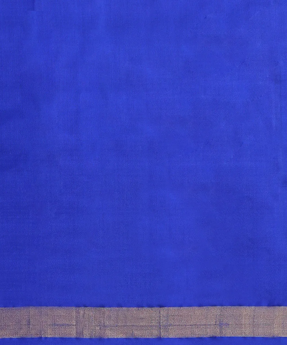 Handloom Ink Blue Pure Mulberry Silk Single Ikat Patola Saree