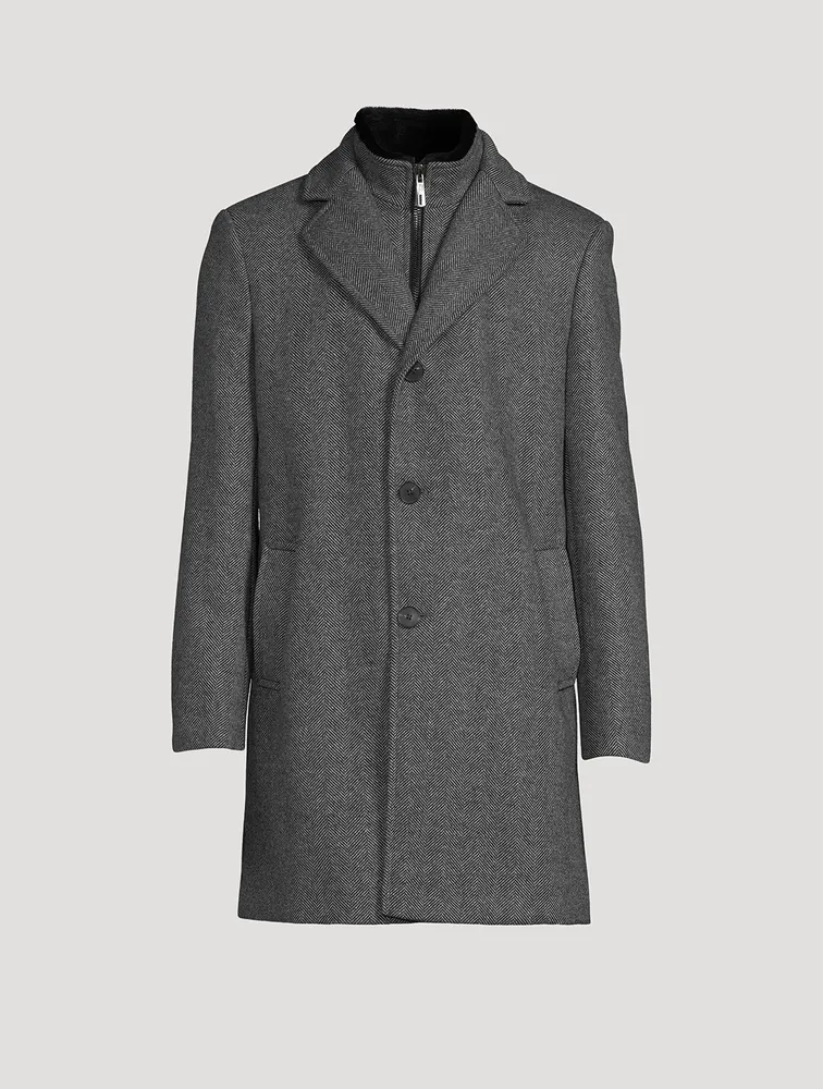 Holt Renfrew Wool-Blend Herringbone Coat