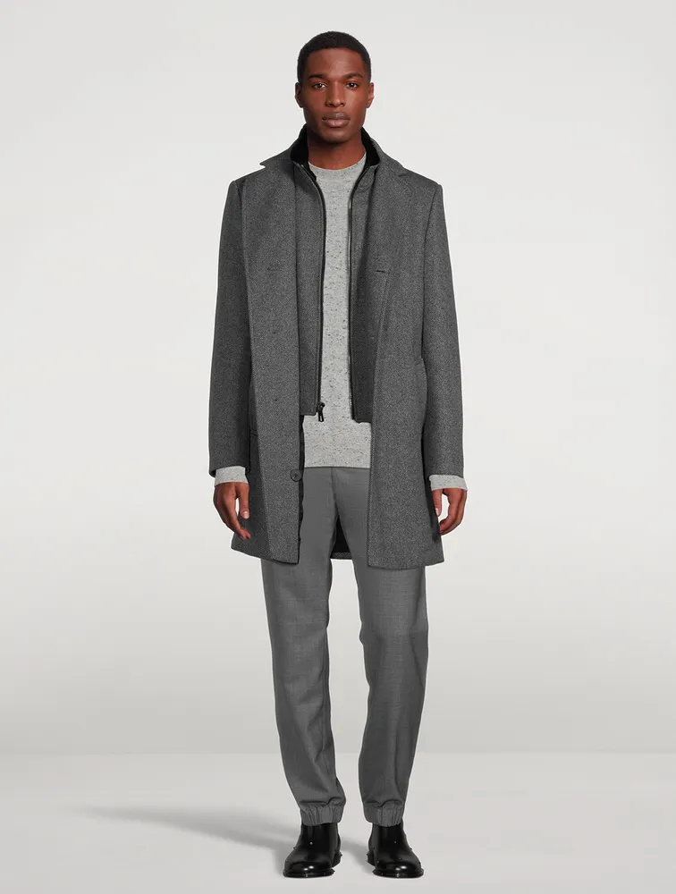 Holt Renfrew Wool-Blend Herringbone Coat