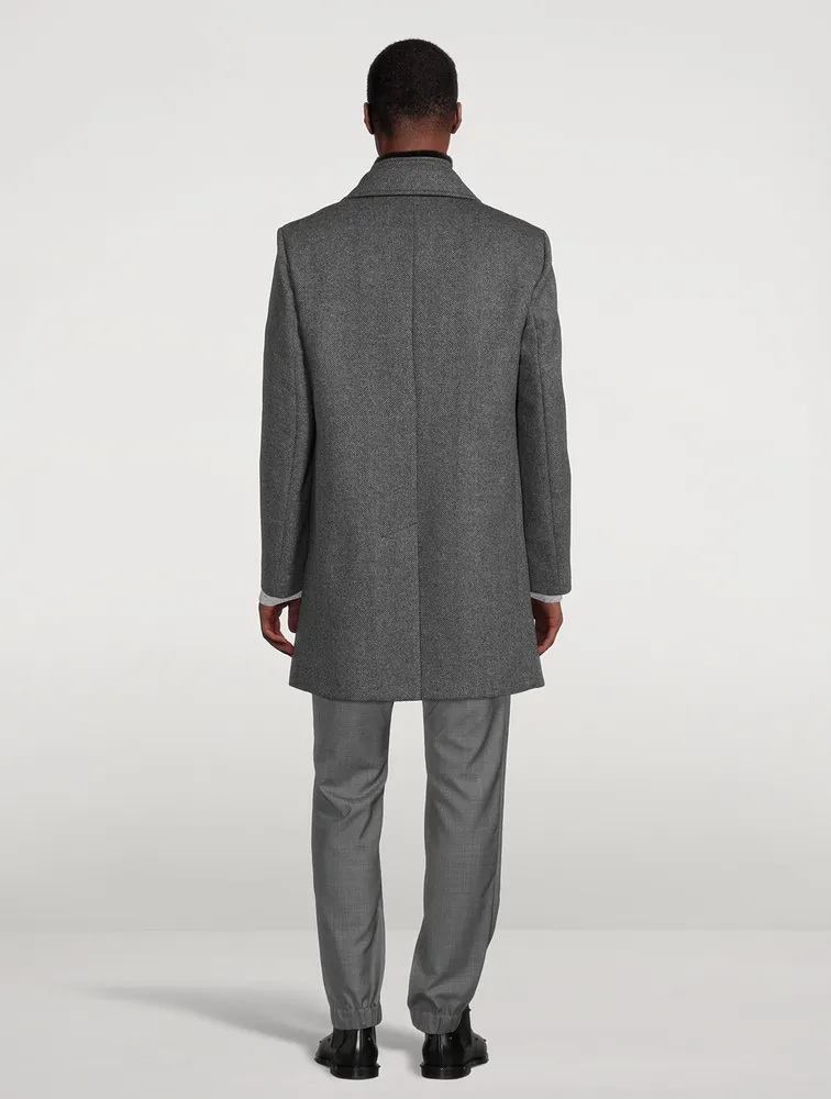 Holt Renfrew Wool-Blend Herringbone Coat