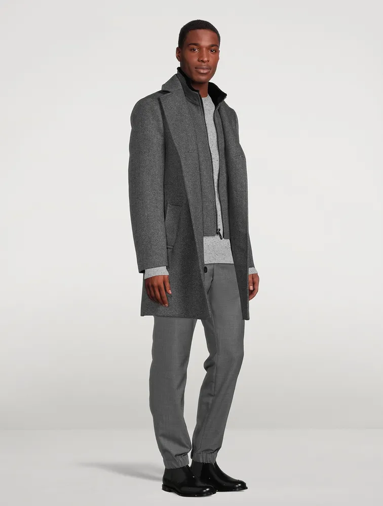 Holt Renfrew Wool-Blend Herringbone Coat