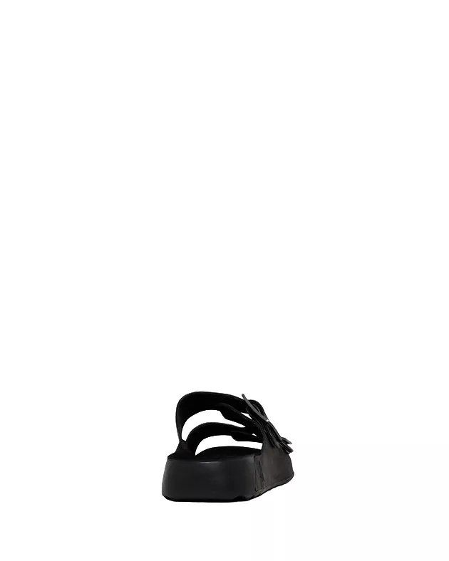 Hush Puppies Mens Black Hoges Comfort Shoes Slide Sandals