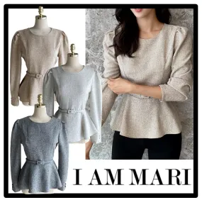 I AM MARI  |Casual Style Street Style Logo Shirts & Blouses