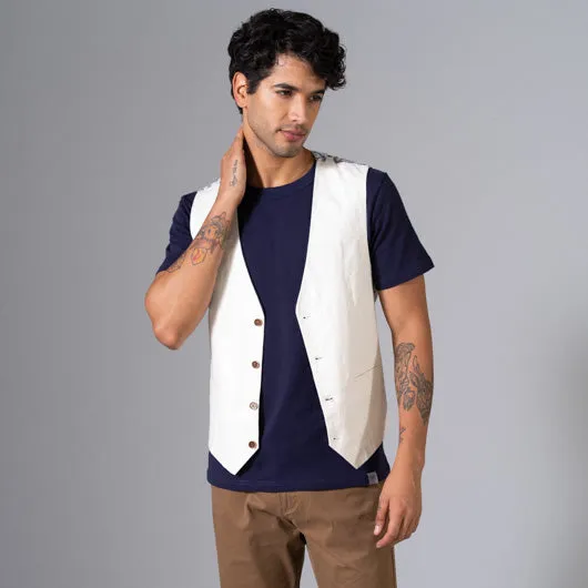 Ice Breaker White Linen Waistcoat