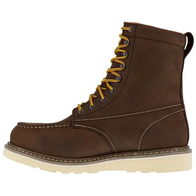 Iron Age Reinforcer  Mens Brown 8 Wedge Work Boot IA5081