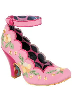 Irregular Choice Fleur De Leaf Floral Pumps Pink