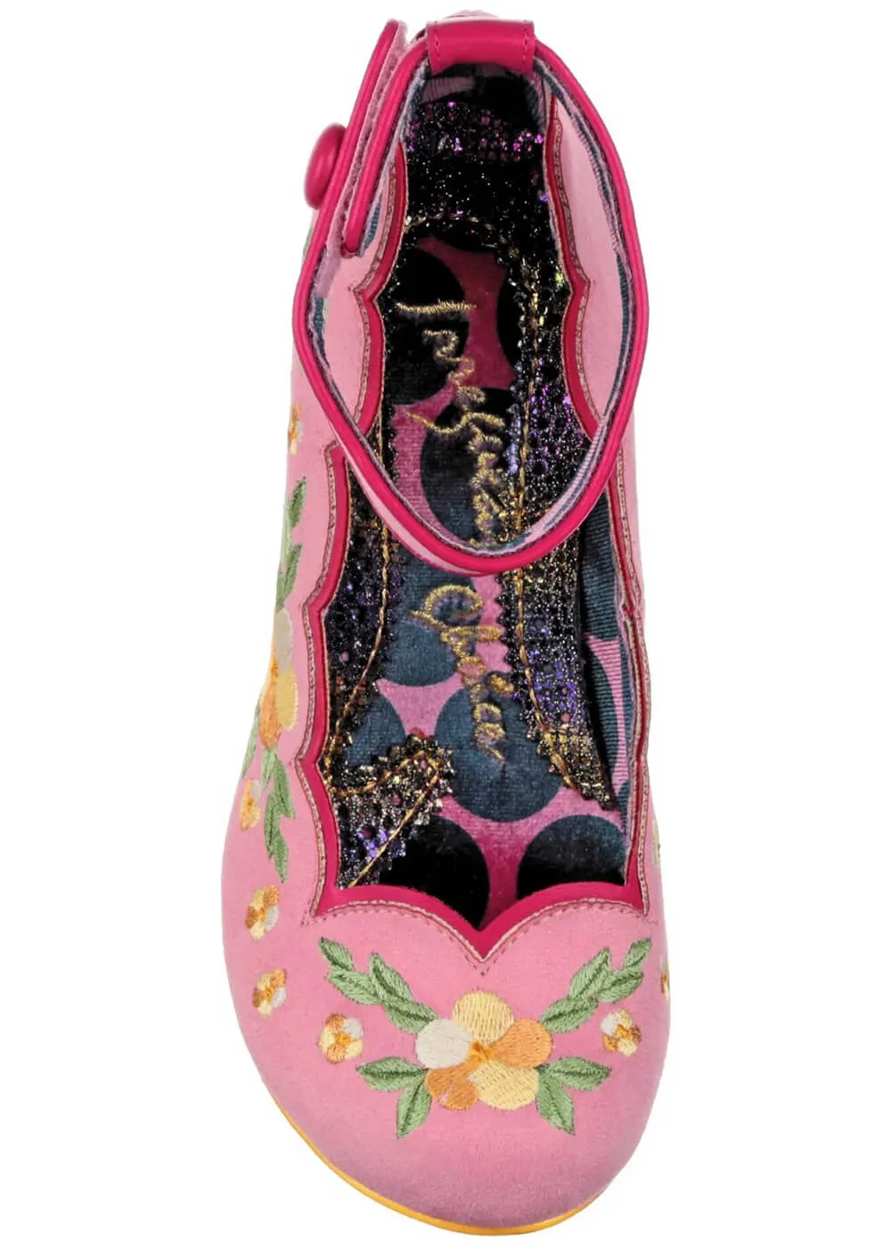 Irregular Choice Fleur De Leaf Floral Pumps Pink